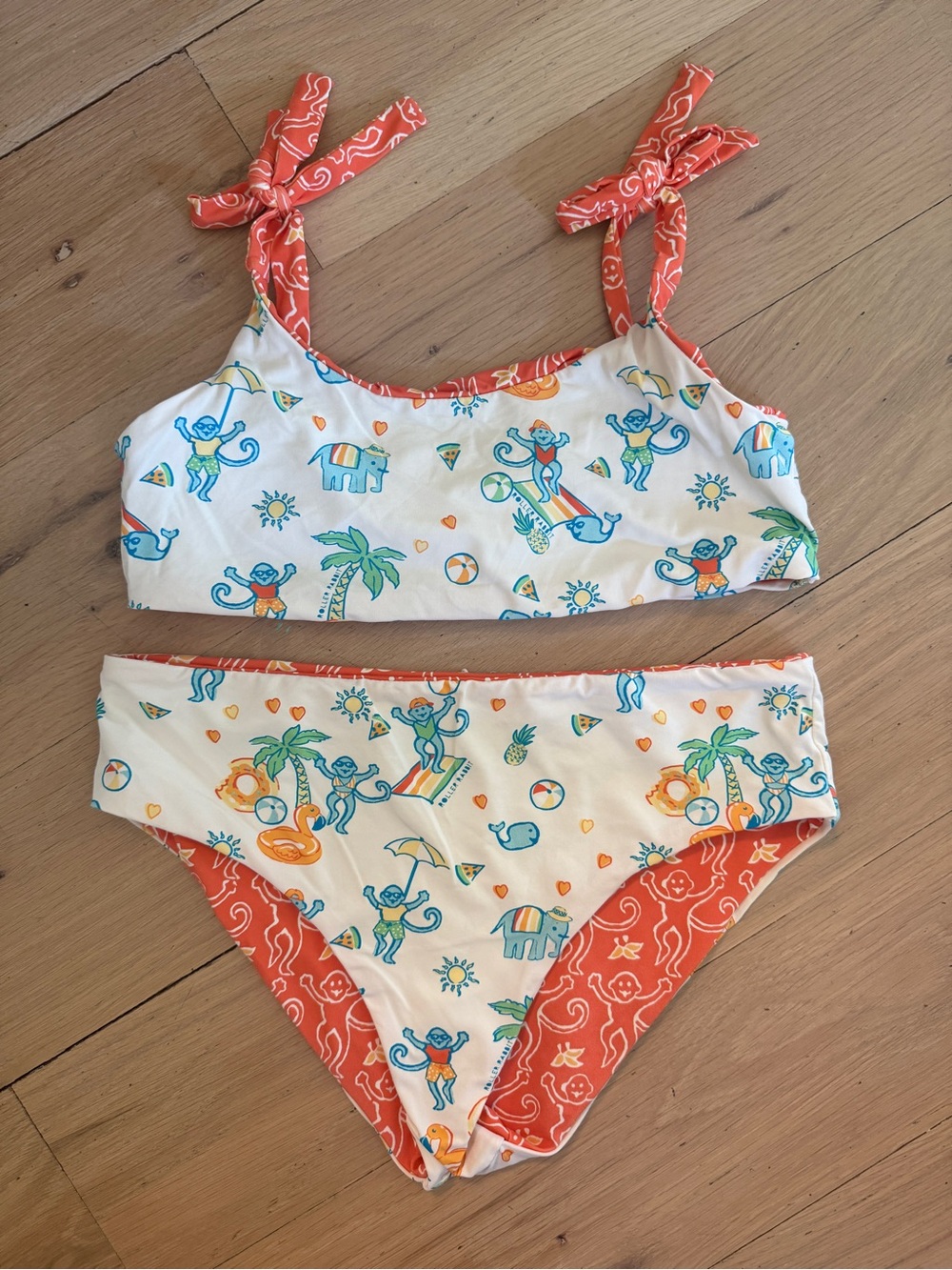 Roller Rabbit Girls' Reversible Two-Piece Swim Set